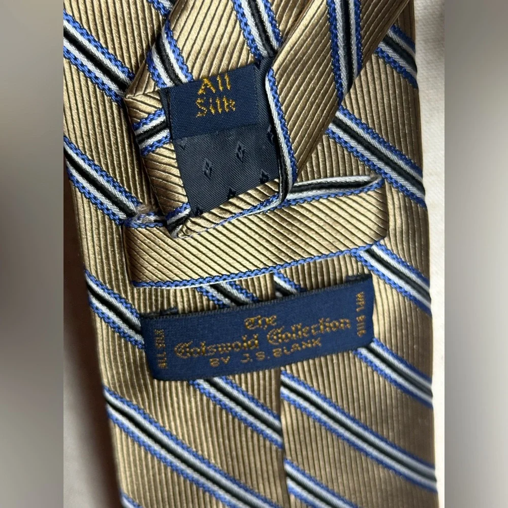 Vintage Goldsmith‎ Collection by J.S. Blank All Silk Striped Necktie